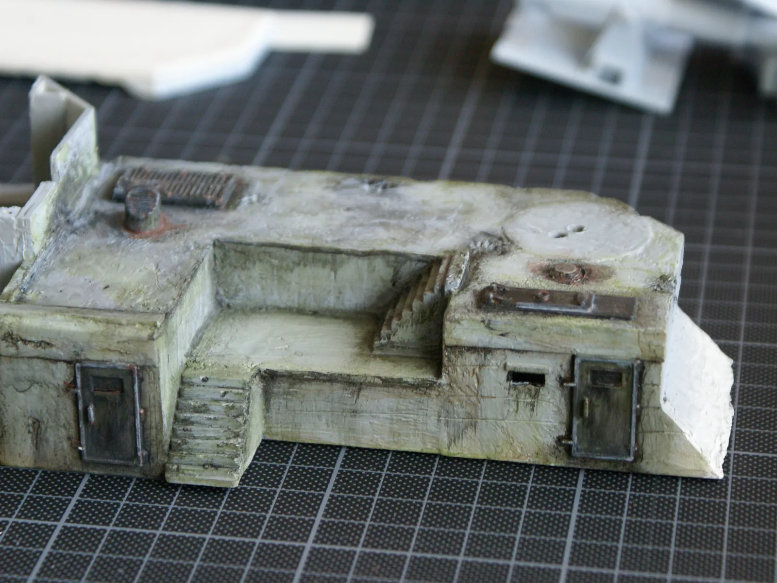 The fort after the first layers of paint
