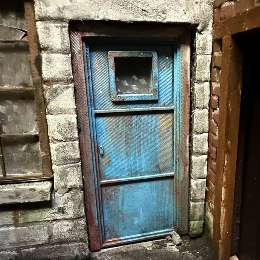 Industrial steel door, 1:24 STL file